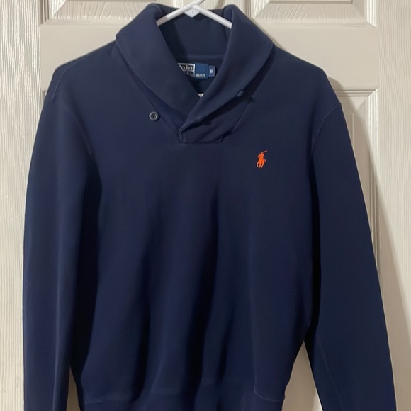 Polo By Ralph Lauren Mens Navy Shawl Collar Pullover - Picture 8 of 9